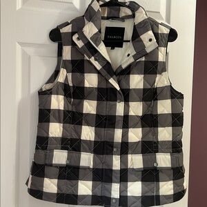Great black and white plaid vest